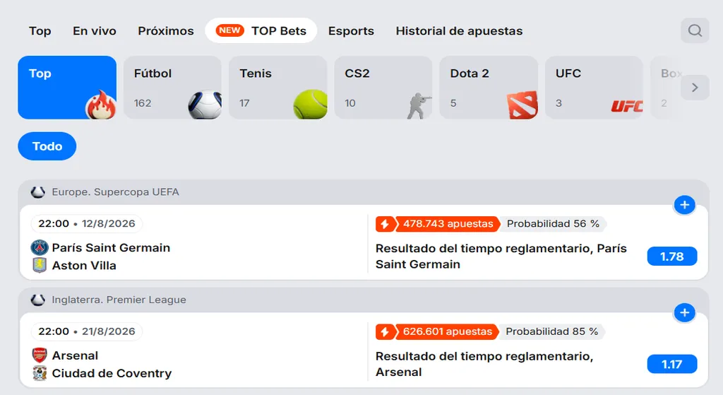 1win Casa de Apuestas: datos clave